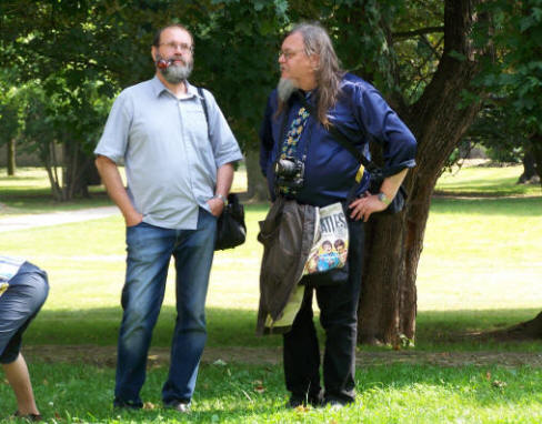 J�rgen M�ller im Gespr�ch mit Ralf Parkner, Foto: Abel Doering